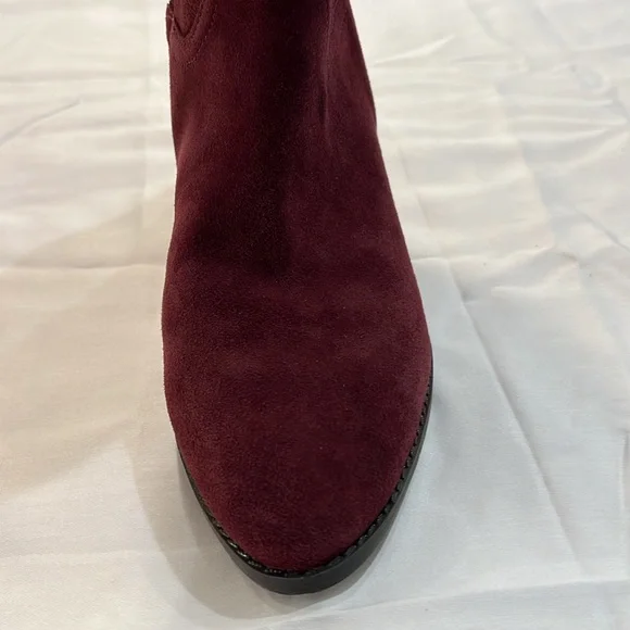 Lucky brand maroon suede boots light western - Picture 4 of 11